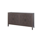 Buffet en Bois 4 Portes, Sergé, Style Américain Vintage