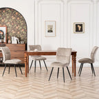 Chaises de salle à manger hautes en tissu capitonné, lot de 2
