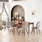 Chaises de salle à manger hautes en tissu capitonné, lot de 2