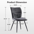 Chaises de salle à manger hautes en tissu capitonné, lot de 2