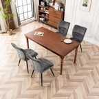 Chaises de salle à manger hautes en tissu capitonné, lot de 2