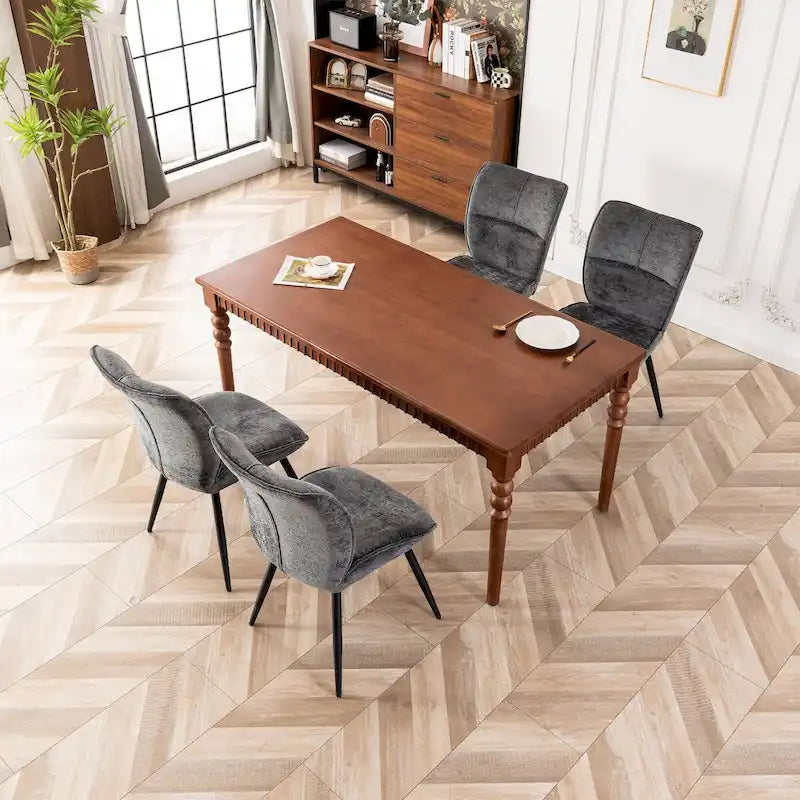 Chaises de salle à manger hautes en tissu capitonné, lot de 2