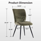 Chaises de salle à manger hautes en tissu capitonné, lot de 2
