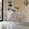 Chaise de salle à manger moderne en acrylique Phoenix, chaise de fête transparente empilable, chaise en acrylique cristallin pour événements et mariages