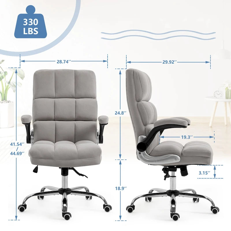 Chaise de Bureau en Velours Fauteuil de Bureau de Direction
