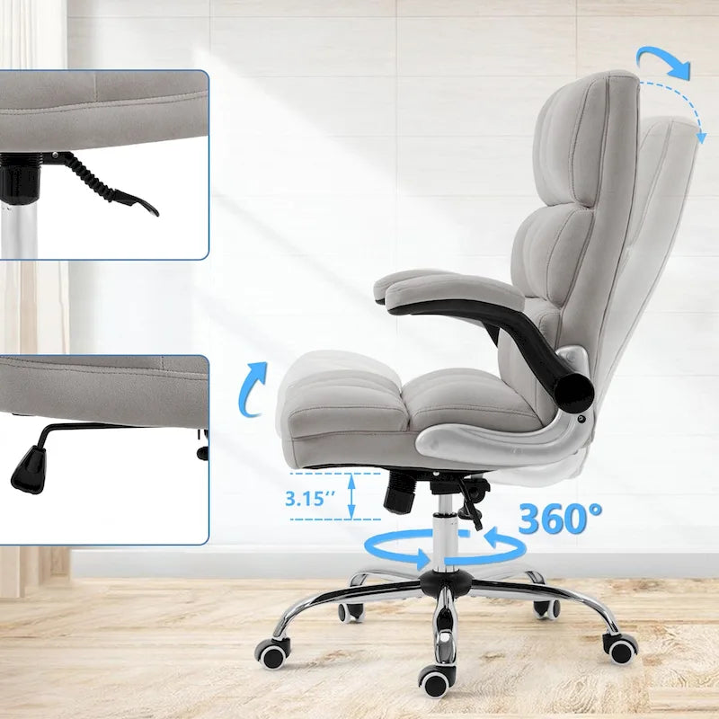 Chaise de Bureau en Velours Fauteuil de Bureau de Direction