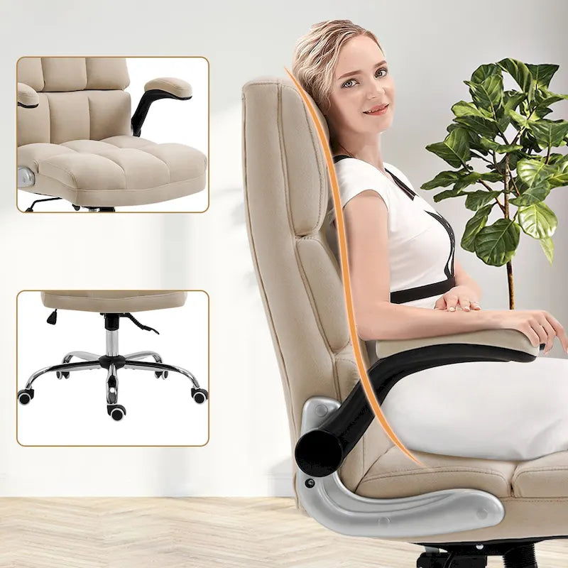 Chaise de Bureau en Velours Fauteuil de Bureau de Direction