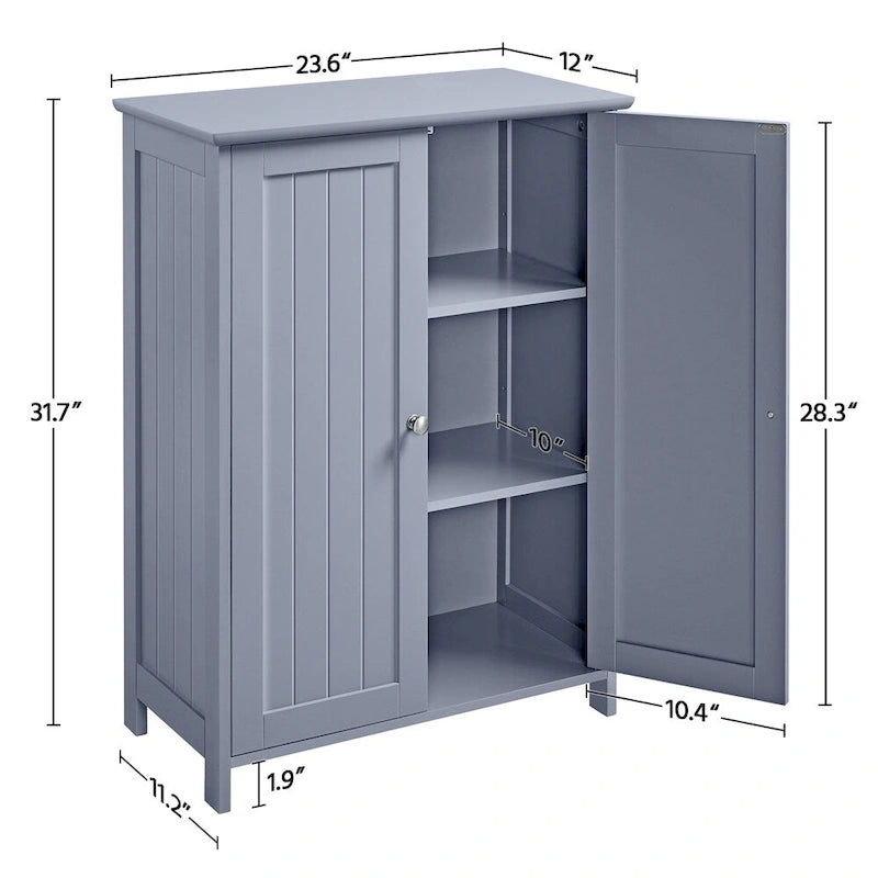 Meuble bas à 2 portes et 2 étagères réglables