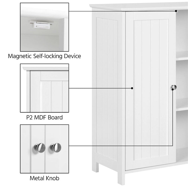 Meuble bas à 2 portes et 2 étagères réglables
