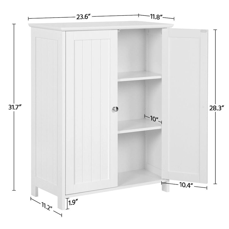 Meuble bas à 2 portes et 2 étagères réglables