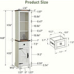 Meuble de rangement pour salle de bain de style fermette, Meuble de rangement, Tour de rangement haute