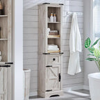 Meuble de rangement pour salle de bain de style fermette, Meuble de rangement, Tour de rangement haute