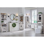 Meuble de rangement pour salle de bain de style fermette, Meuble de rangement, Tour de rangement haute