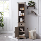 Meuble de rangement pour salle de bain de style fermette, Meuble de rangement, Tour de rangement haute
