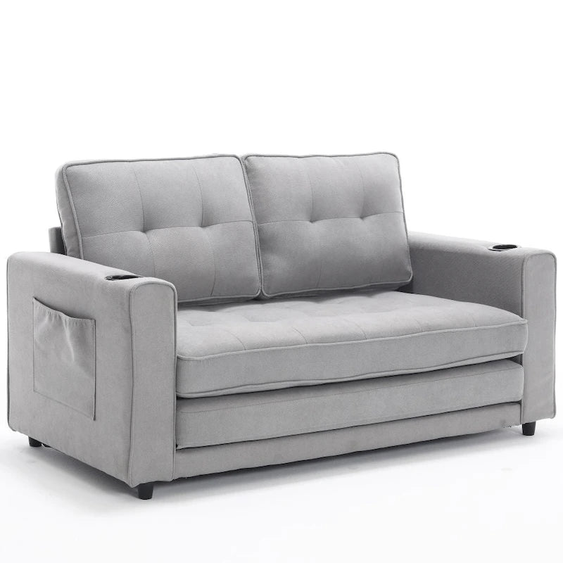 Causeuse capitonnée pliable avec lit de canapé convertible escamotable
