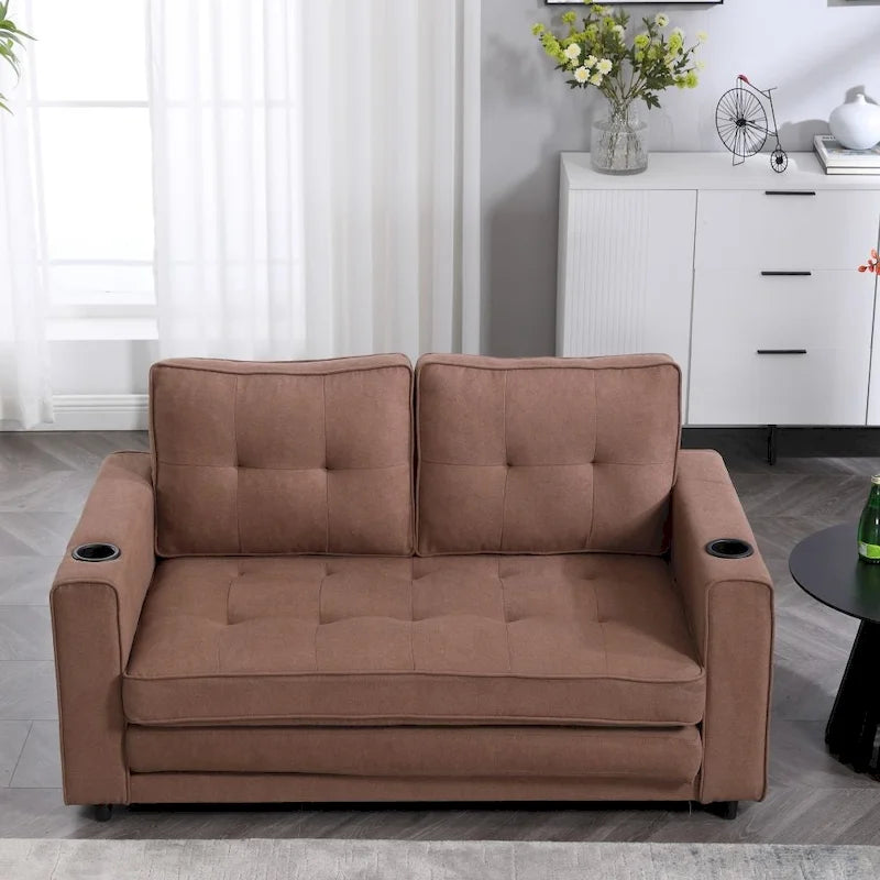 Causeuse capitonnée pliable avec lit de canapé convertible escamotable