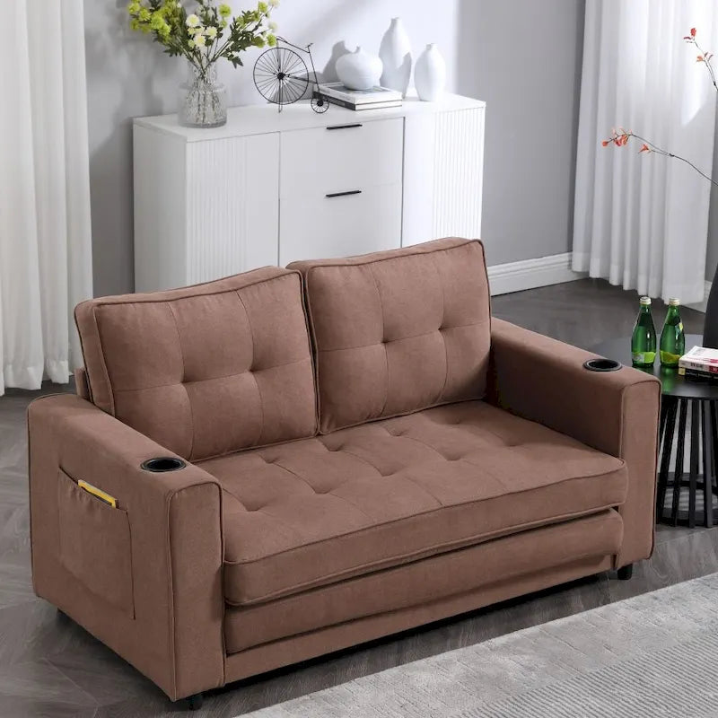 Causeuse capitonnée pliable avec lit de canapé convertible escamotable