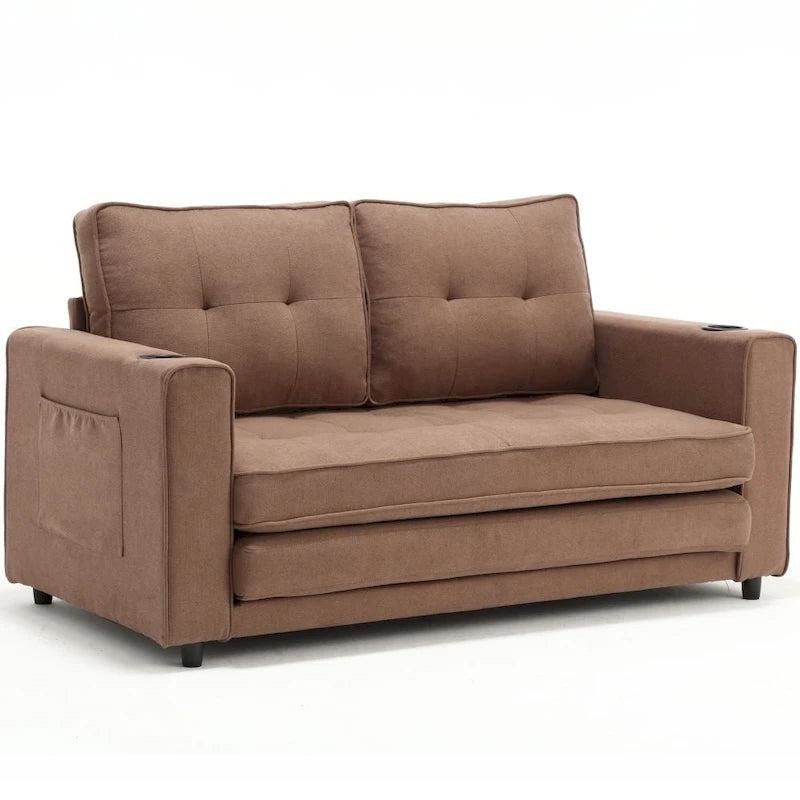 Causeuse capitonnée pliable avec lit de canapé convertible escamotable