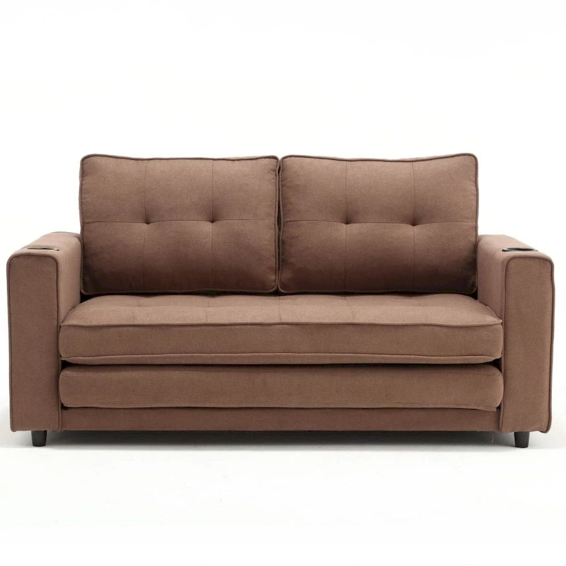 Causeuse capitonnée pliable avec lit de canapé convertible escamotable