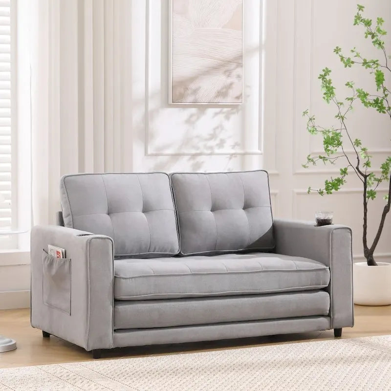 Causeuse capitonnée pliable avec lit de canapé convertible escamotable