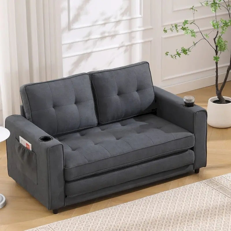 Causeuse capitonnée pliable avec lit de canapé convertible escamotable