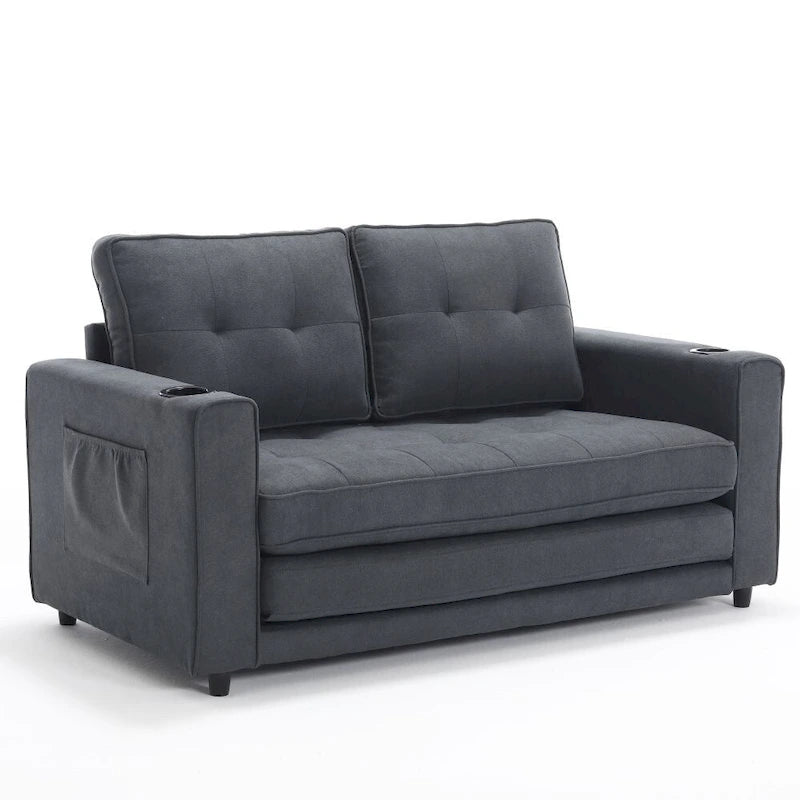 Causeuse capitonnée pliable avec lit de canapé convertible escamotable