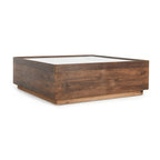 Table basse en verre et bois de 124,5 cm